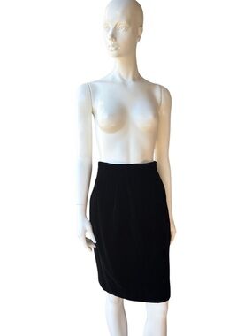 Vintage Ungaro Ter Black Velvet Pencil Skirt